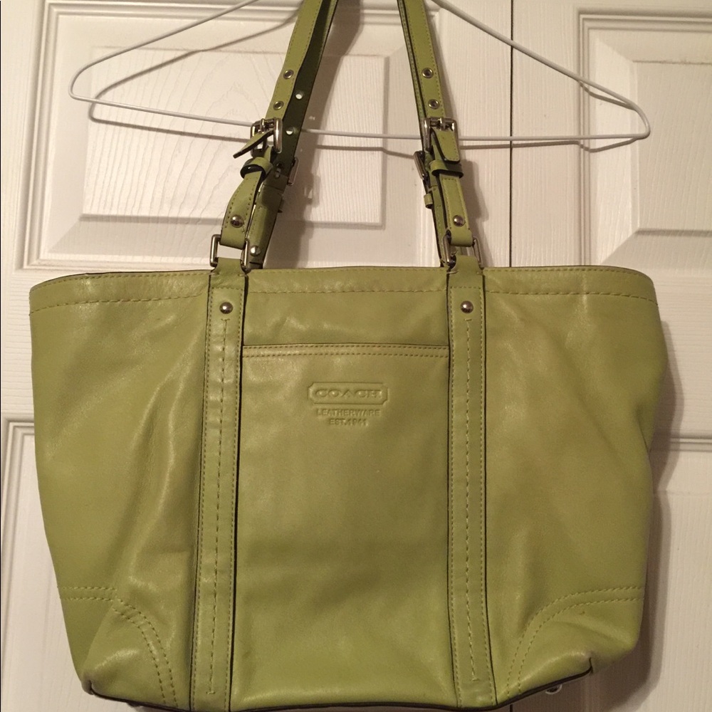 Green Coach bag